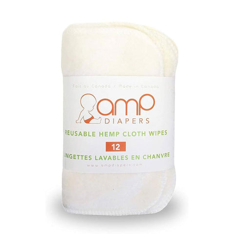 AMP Washable Hemp Wipes