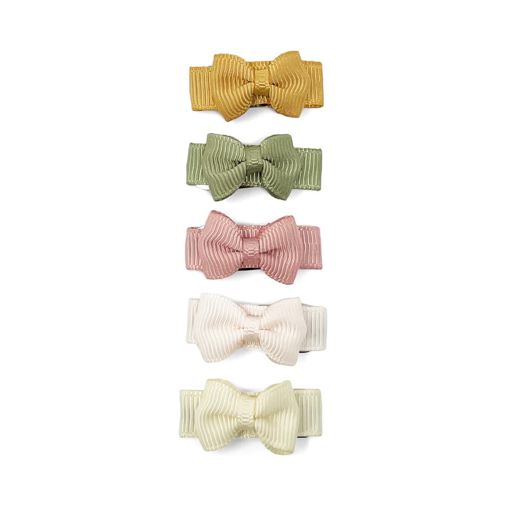 *Baby Wisp Headband 5 Pack Snap Clip Tuxedo Bow