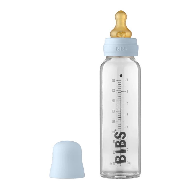 *Bibs Baby Glass Bottle Complete Set - 225mL *Medium Flow*