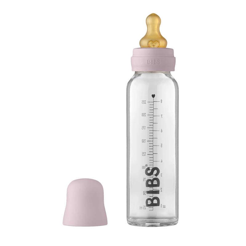 *Bibs Baby Glass Bottle Complete Set - 225mL *Medium Flow*