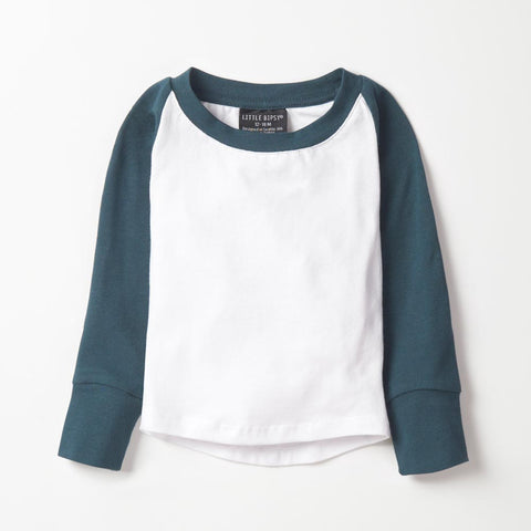 Little Bipsy Long Sleeve Baseball Tee - Night Fall