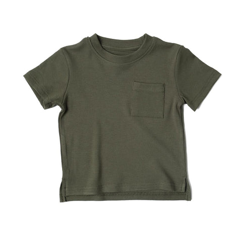 Little Bipsy Ribbed Tee - Dark Moss *CLEARANCE*