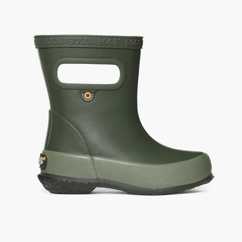 Bogs Skipper Solid Kids Rainboots - Dark Green