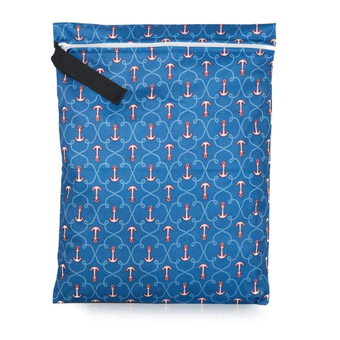 Anchored Buttons Medium Wet Bag - Lagoon Baby + Toy Shoppe