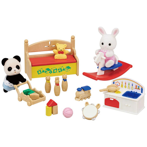 *Calico Critters Baby's Toy Box with Panda & Snow Rabbit Babies