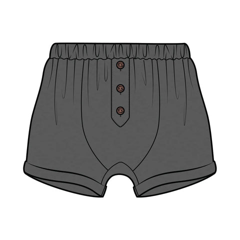 City Mouse Boxer Style Short - Charcoal