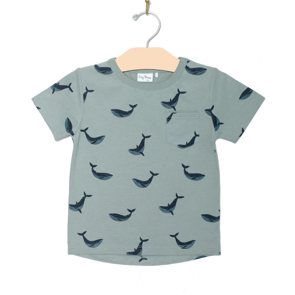 City Mouse Pocket Tee - Blue Whale