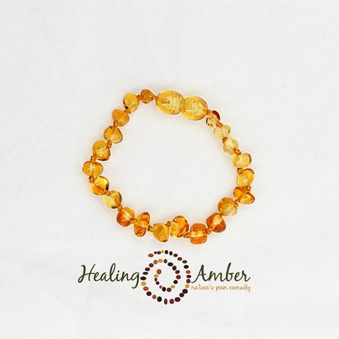 *Healing Amber - Stretch- Amber Infant Bracelet/Anklet - 6.5"