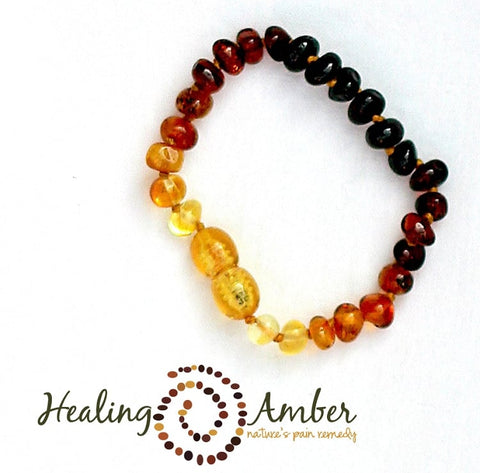 *Healing Amber - Stretch- Amber Infant Bracelet/Anklet - 6.5"