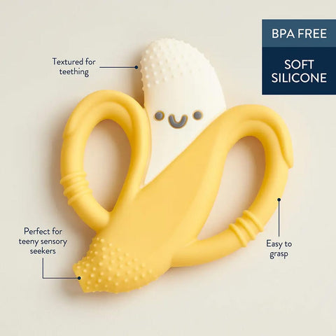 Itzy Ritzy Chew Crew Silicone Handle Teether - Beckett the Banana