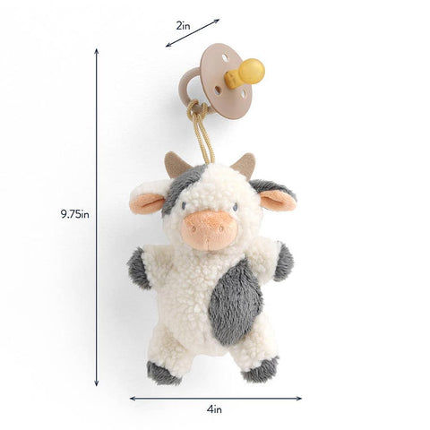 *Itzy Ritzy Bitzy Pal Natural Rubber Pacifier & Lovey - Carmen Cow