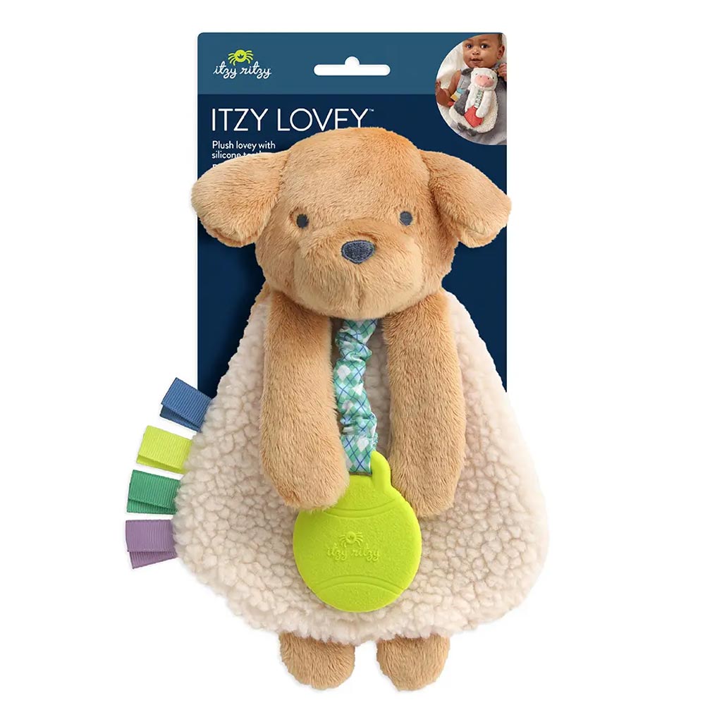 *Itzy Ritzy Itzy Lovey Plush & Silicone Teether Toy - Trevor the Puppy