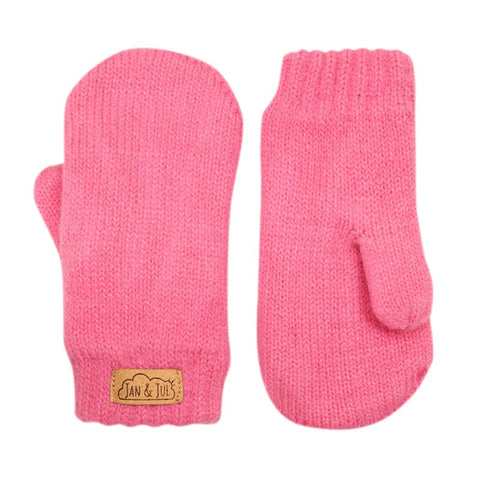 Jan & Jul Knit Mittens - Watermelon Pink