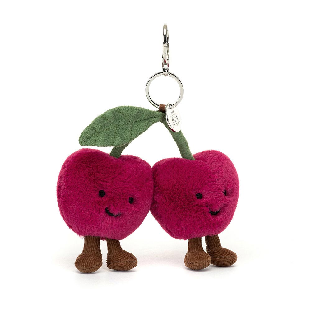 *Jellycat Amuseables Cherries Bag Charm - 6"