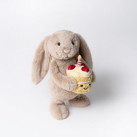 *Jellycat Bashful Beige Bunny Birthday - 12"