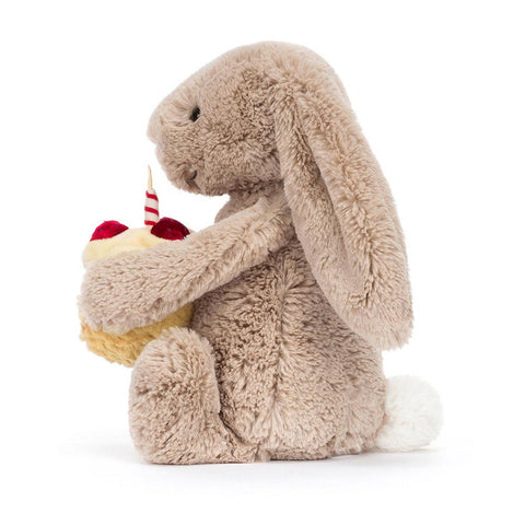 *Jellycat Bashful Beige Bunny Birthday - 12"