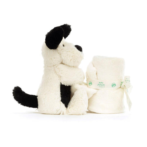 *Jellycat Bashful Black & Cream Puppy Soother