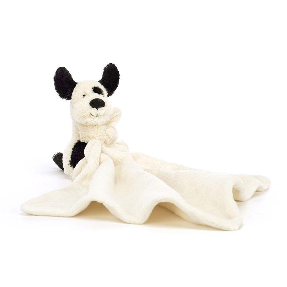 *Jellycat Bashful Black & Cream Puppy Soother