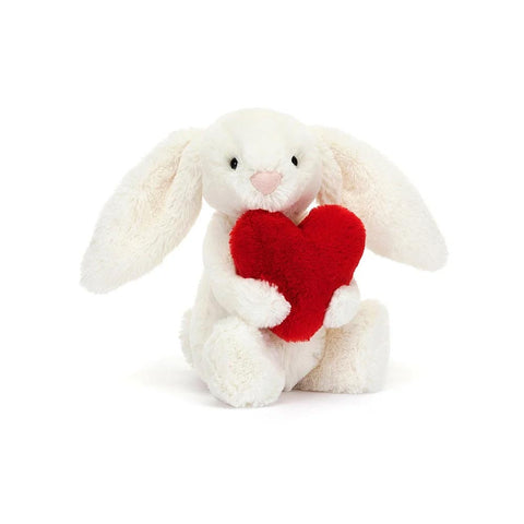 *Jellycat Bashful Red Heart Bunny Little - 7"