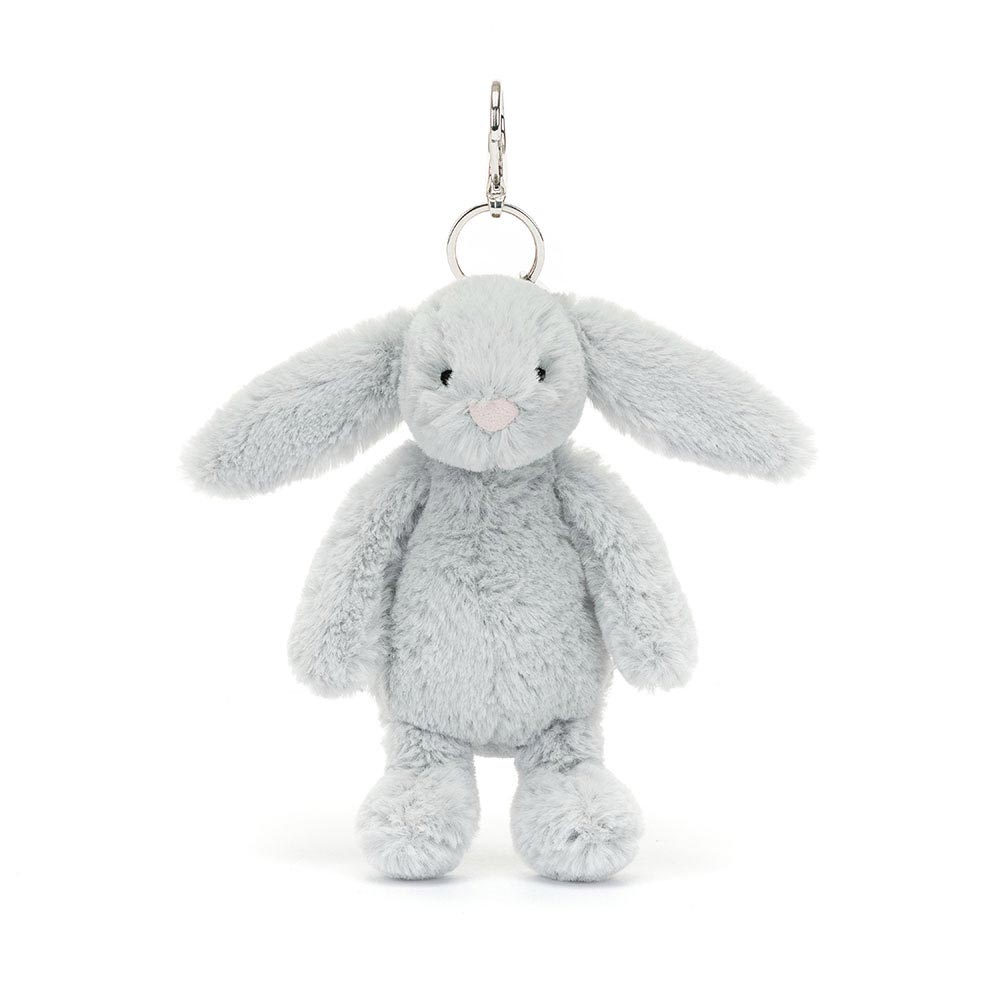 *Jellycat Bashful Silver Bunny Bag Charm - 7"