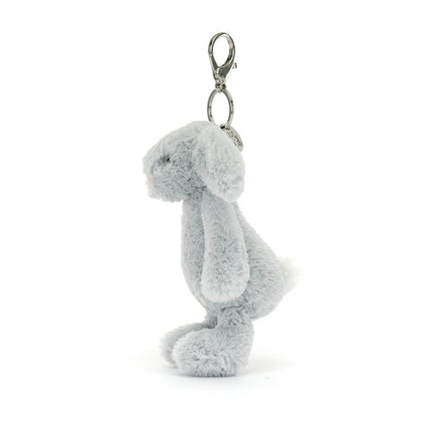 *Jellycat Bashful Silver Bunny Bag Charm - 7"