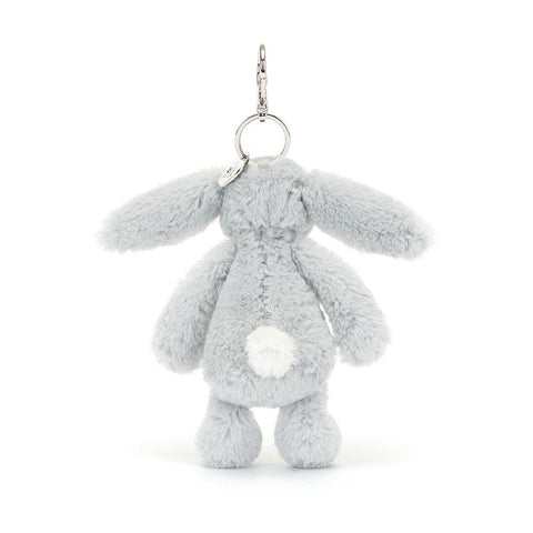 *Jellycat Bashful Silver Bunny Bag Charm - 7"