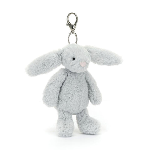 *Jellycat Bashful Silver Bunny Bag Charm - 7"