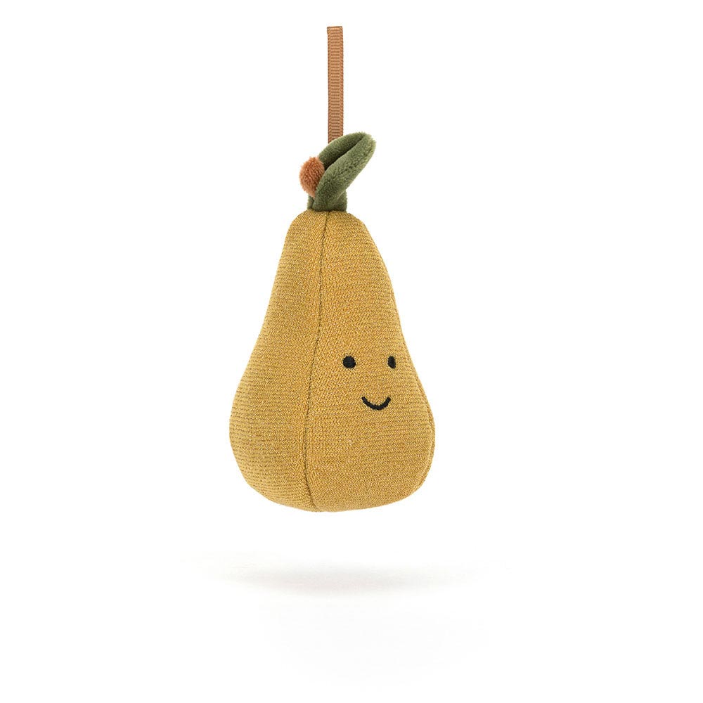 *Jellycat Festive Folly Pear Ornament - 4"