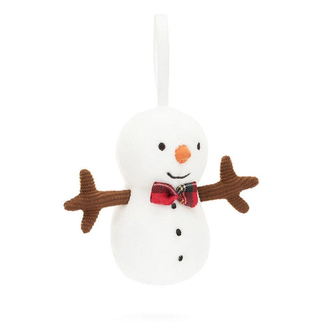 *Jellycat Festive Folly Snowman Ornament - 3"