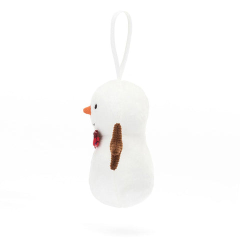 *Jellycat Festive Folly Snowman Ornament - 3"