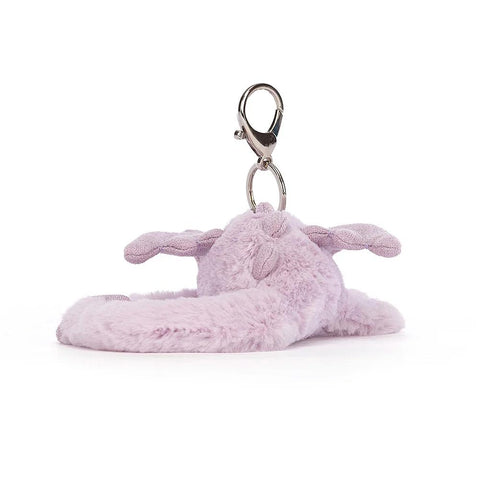 *Jellycat Lavender Dragon Bag Charm - 8"