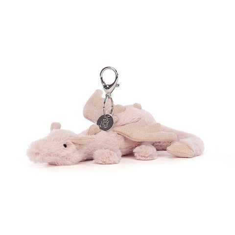 *Jellycat Rose Dragon Bag Charm - 9"