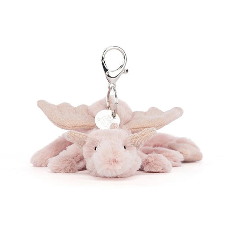 *Jellycat Rose Dragon Bag Charm - 9"