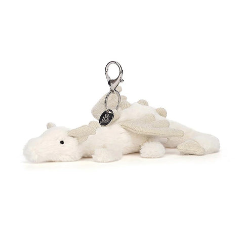 *Jellycat Snow Dragon Bag Charm - 8"