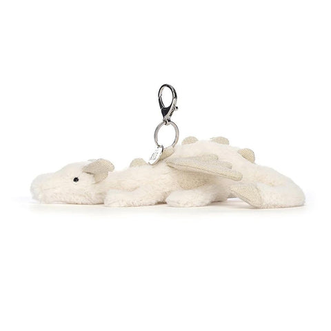 *Jellycat Snow Dragon Bag Charm - 8"