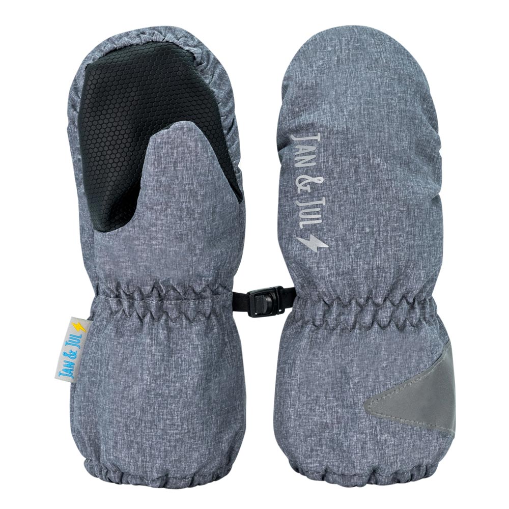 Jan & Jul Kids Rain Mittens - Heather Grey