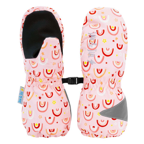 Jan & Jul Kids Rain Mittens - Pink Rainbow