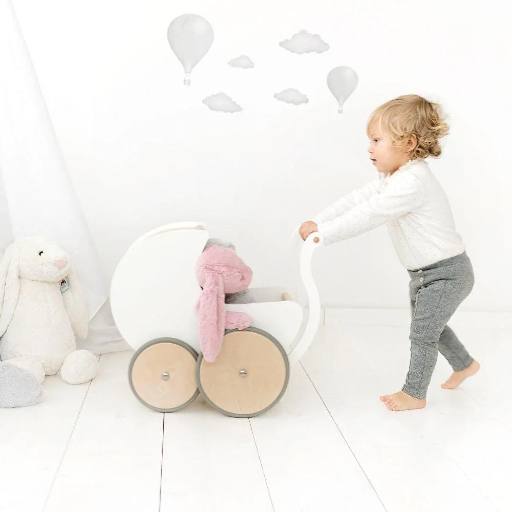 *Kinderfeets Pram & Walker - White