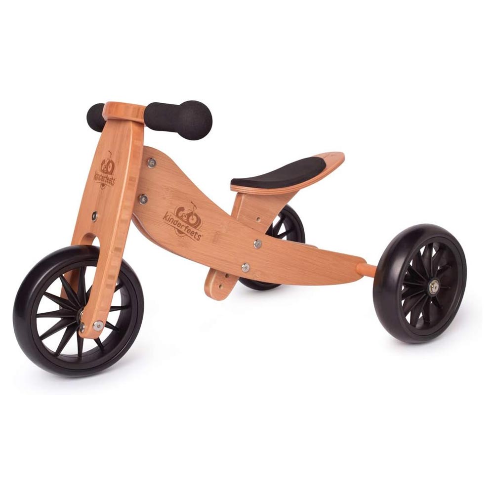 *Kinderfeets 2-in-1 Tiny Tot Balance Bike - Bamboo