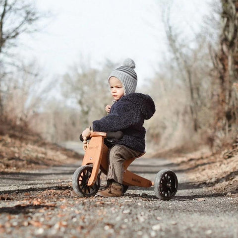 *Kinderfeets 2-in-1 Tiny Tot Balance Bike - Bamboo