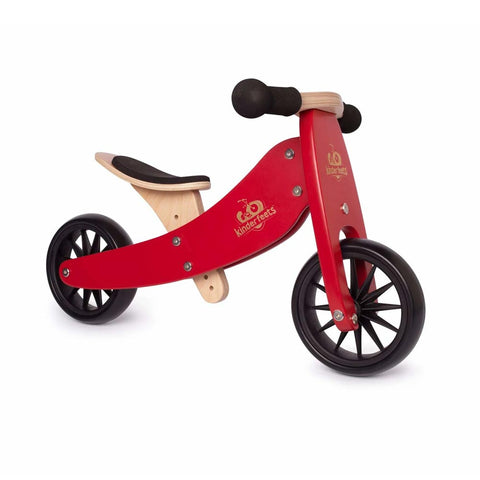 *Kinderfeets 2-in-1 Tiny Tot Balance Bike - Cherry Red