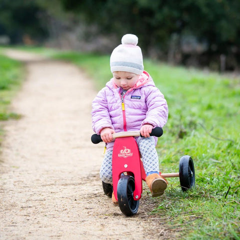 *Kinderfeets 2-in-1 Tiny Tot Balance Bike - Cherry Red