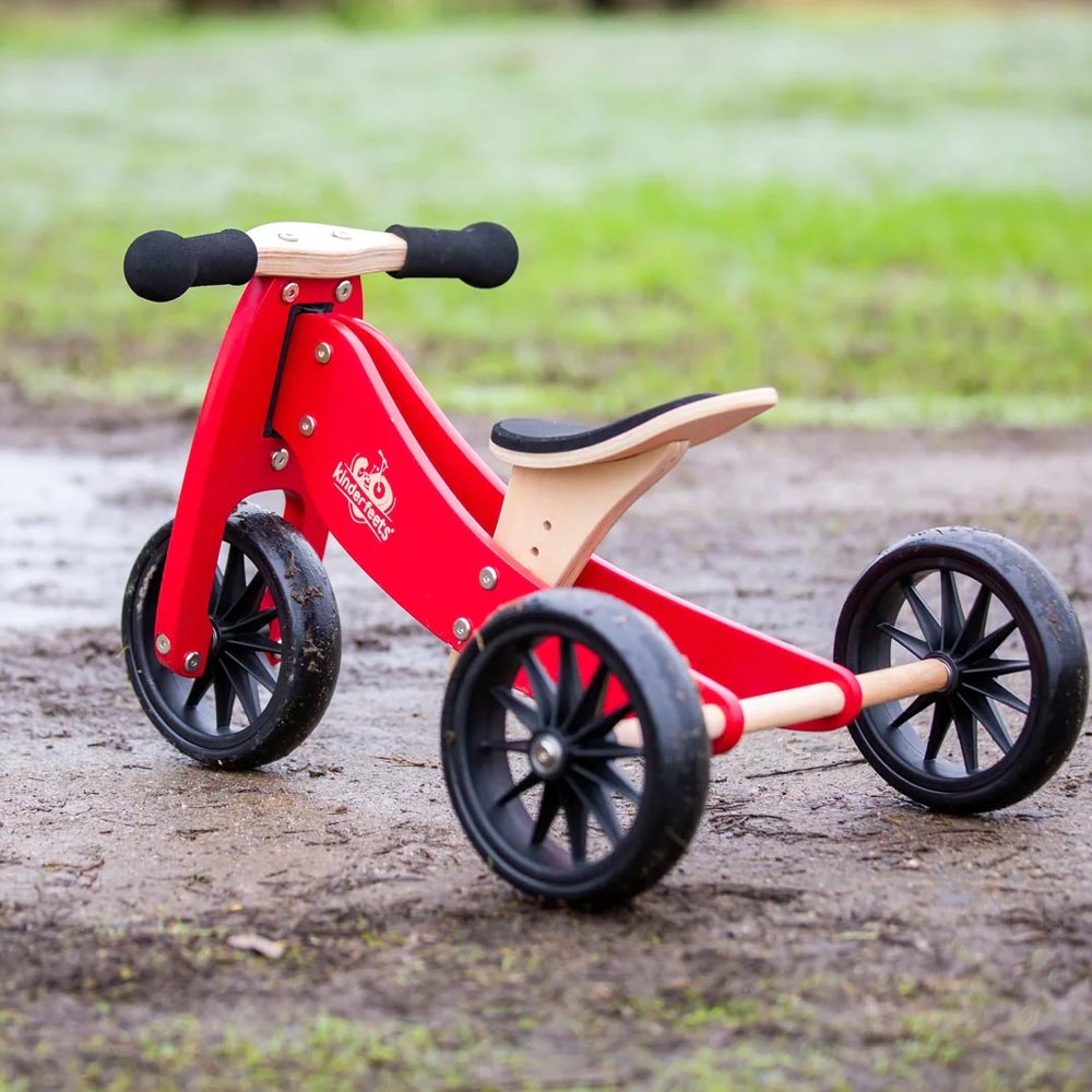 *Kinderfeets 2-in-1 Tiny Tot Balance Bike - Cherry Red