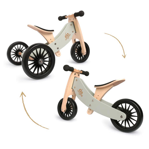 *Kinderfeets 2-in-1 Tiny Tot PLUS Balance Bike - Silver Sage