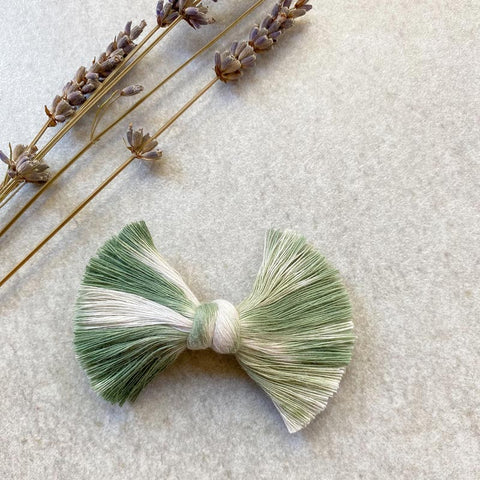 *Knotty Alex Daisy Macrame Bow Clip *CLEARANCE*