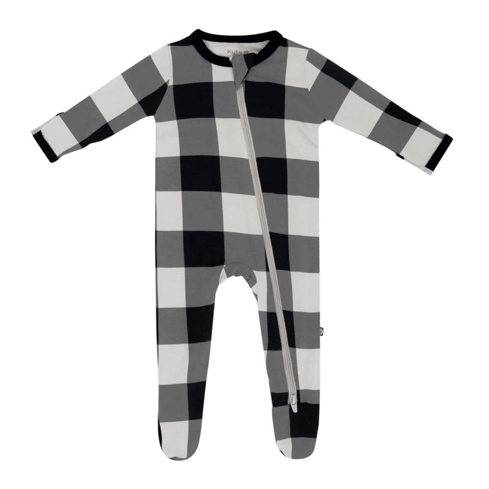 Kyte Baby Zippered Footie - Midnight Plaid