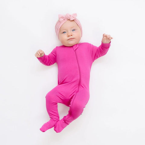 Kyte Baby Zippered Footie - Raspberry