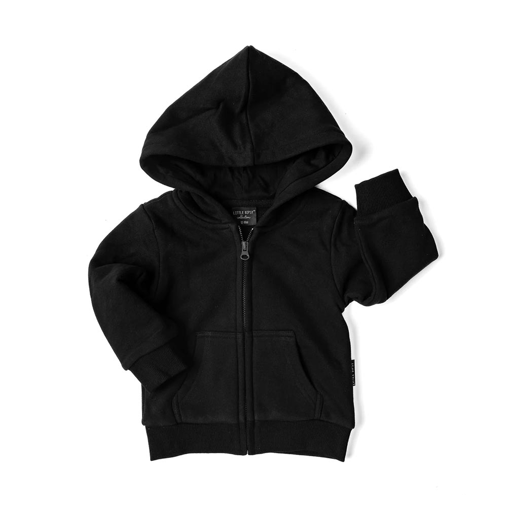 Little Bipsy Classic Zip Hoodie - Black