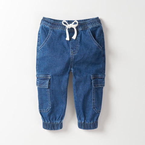 Little Bipsy Cargo Jogger - Classic Denim Wash *CLEARANCE*