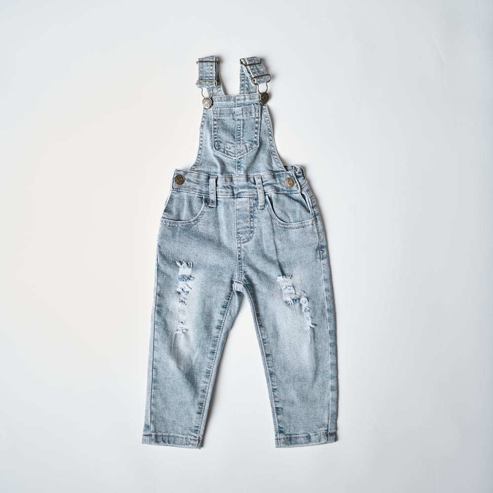 Little Bipsy Denim Overall - Light Wash (Size 0-3m) *CLEARANCE*